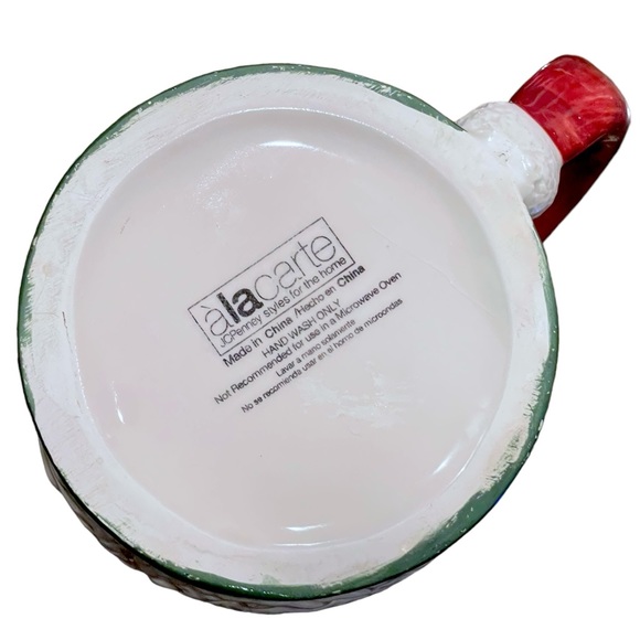 Vtg. A La Carte Santa Claus ‘Milk for Santa’ Handpainted 3D Ceramic Coffee Mug - Picture 10 of 10